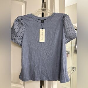 SHEIN Women Short Sleeve Round Neck T-Shirt W/ Hollow Out sleeves